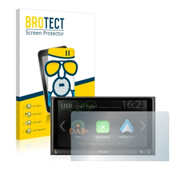 Parte frontale di una confezione del prodotto con il logo del marchio BROTECT. Accanto è raffigurato il dispositivo Zenec Z-N5