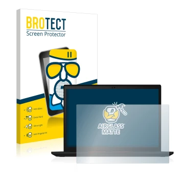 Parte frontale di una confezione del prodotto con il logo del marchio BROTECT. Accanto è raffigurato il dispositivo Lenovo Thi