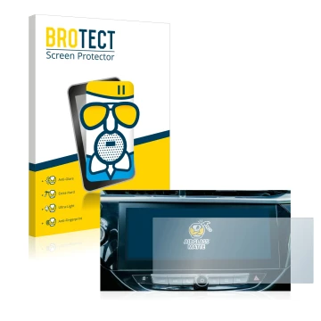 Parte frontale di una confezione del prodotto con il logo del marchio BROTECT. Accanto è raffigurato il dispositivo Opel Corsa