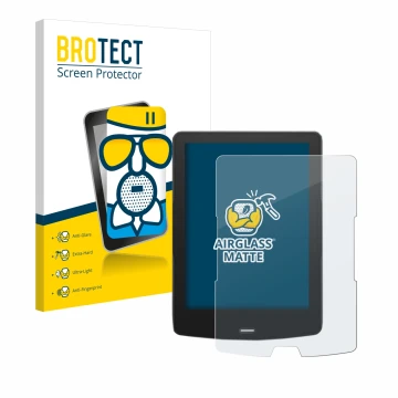 Parte frontale di una confezione del prodotto con il logo del marchio BROTECT. Accanto è raffigurato il dispositivo inkBOOK Ca