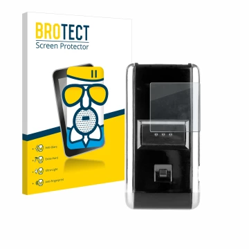 Parte frontale di una confezione del prodotto con il logo del marchio BROTECT. Accanto è raffigurato il dispositivo Opticon OP