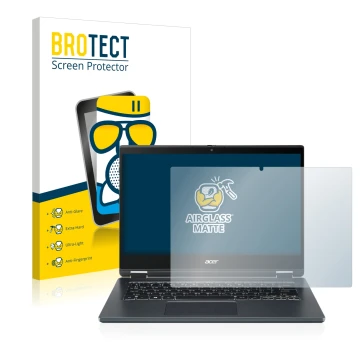 Parte frontale di una confezione del prodotto con il logo del marchio BROTECT. Accanto è raffigurato il dispositivo Acer Trave