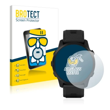 Parte frontale di una confezione del prodotto con il logo del marchio BROTECT. Accanto è raffigurato il dispositivo Garmin For