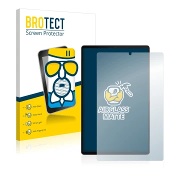 Parte frontale di una confezione del prodotto con il logo del marchio BROTECT. Accanto è raffigurato il dispositivo Lenovo Tab