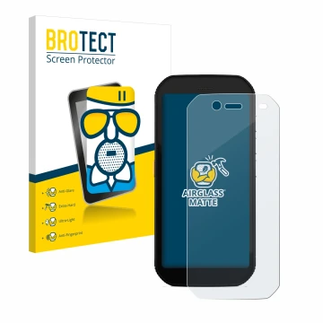 Parte frontale di una confezione del prodotto con il logo del marchio BROTECT. Accanto è raffigurato il dispositivo Caterpilla