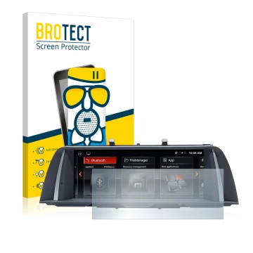 Parte frontale di una confezione del prodotto con il logo del marchio BROTECT. Accanto è raffigurato il dispositivo BMW 5 F10 