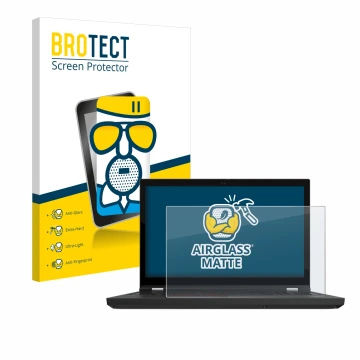 Parte frontale di una confezione del prodotto con il logo del marchio BROTECT. Accanto è raffigurato il dispositivo Lenovo Thi