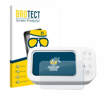 Parte frontale di una confezione del prodotto con il logo del marchio BROTECT. Accanto è raffigurato il dispositivo Omron X7 S