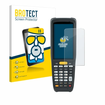 Parte frontale di una confezione del prodotto con il logo del marchio BROTECT. Accanto è raffigurato il dispositivo Zebra MC22