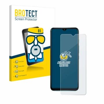 Parte frontale di una confezione del prodotto con il logo del marchio BROTECT. Accanto è raffigurato il dispositivo Wiko Power