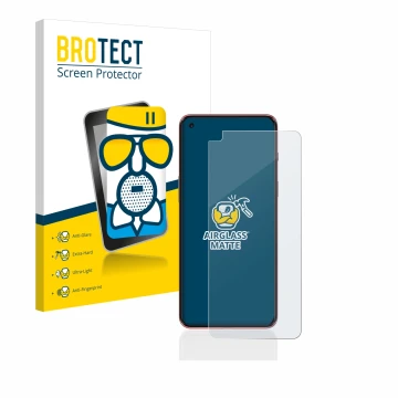 Parte frontale di una confezione del prodotto con il logo del marchio BROTECT. Accanto è raffigurato il dispositivo OnePlus No