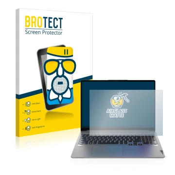 Parte frontale di una confezione del prodotto con il logo del marchio BROTECT. Accanto è raffigurato il dispositivo Lenovo Ide