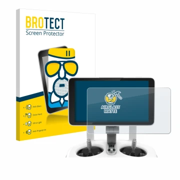 Parte frontale di una confezione del prodotto con il logo del marchio BROTECT. Accanto è raffigurato il dispositivo DJI Phanto