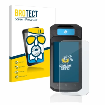 Parte frontale di una confezione del prodotto con il logo del marchio BROTECT. Accanto è raffigurato il dispositivo Accu-Chek 