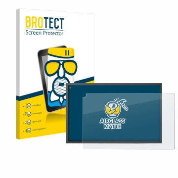 Parte frontale di una confezione del prodotto con il logo del marchio BROTECT. Accanto è raffigurato il dispositivo Amazon Ech