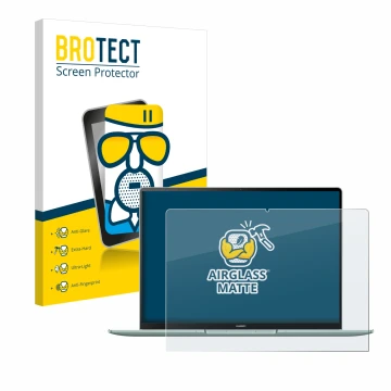 Parte frontale di una confezione del prodotto con il logo del marchio BROTECT. Accanto è raffigurato il dispositivo Huawei Mat