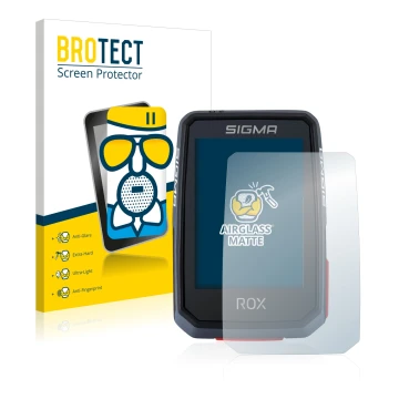 Parte frontale di una confezione del prodotto con il logo del marchio BROTECT. Accanto è raffigurato il dispositivo Sigma ROX 