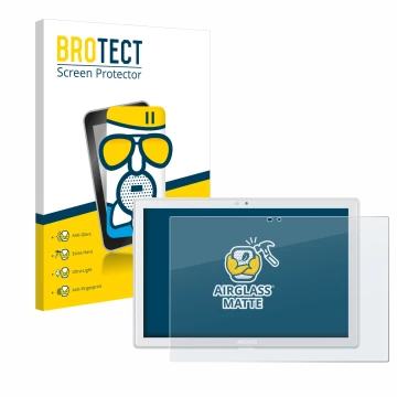 Parte frontale di una confezione del prodotto con il logo del marchio BROTECT. Accanto è raffigurato il dispositivo Archos T10