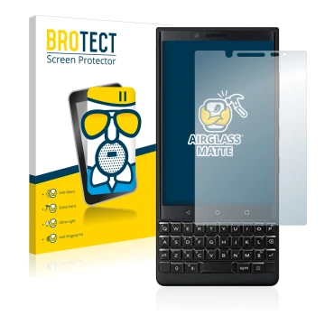 Parte frontale di una confezione del prodotto con il logo del marchio BROTECT. Accanto è raffigurato il dispositivo BlackBerry