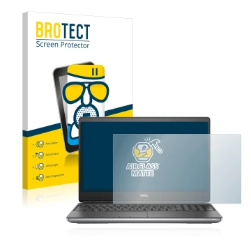 Parte frontale di una confezione del prodotto con il logo del marchio BROTECT. Accanto è raffigurato il dispositivo Dell Preci