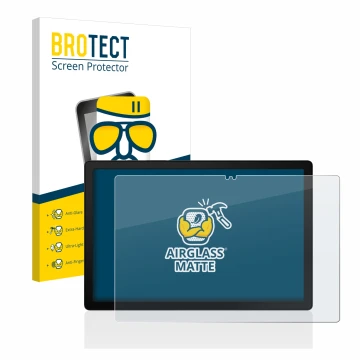 Parte frontale di una confezione del prodotto con il logo del marchio BROTECT. Accanto è raffigurato il dispositivo Samsung Ga