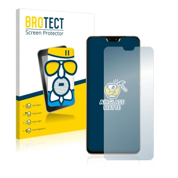 Parte frontale di una confezione del prodotto con il logo del marchio BROTECT. Accanto è raffigurato il dispositivo Vivo V23 5