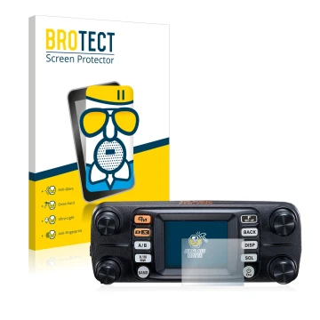 Parte frontale di una confezione del prodotto con il logo del marchio BROTECT. Accanto è raffigurato il dispositivo Yaesu FTM-