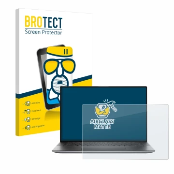 Parte frontale di una confezione del prodotto con il logo del marchio BROTECT. Accanto è raffigurato il dispositivo Dell Preci