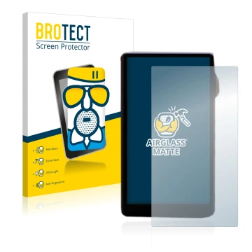 Parte frontale di una confezione del prodotto con il logo del marchio BROTECT. Accanto è raffigurato il dispositivo iBasso DX2