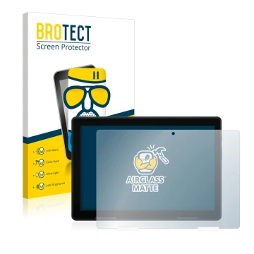 Parte frontale di una confezione del prodotto con il logo del marchio BROTECT. Accanto è raffigurato il dispositivo MEDION Lif