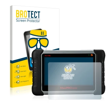 Parte frontale di una confezione del prodotto con il logo del marchio BROTECT. Accanto è raffigurato il dispositivo Autel Maxi