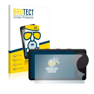 Parte frontale di una confezione del prodotto con il logo del marchio BROTECT. Accanto è raffigurato il dispositivo Spotify Ca