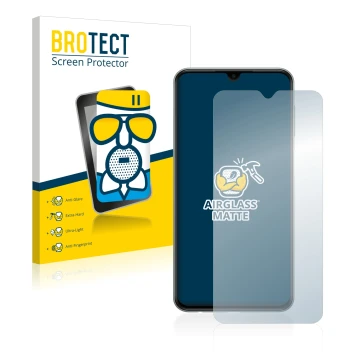Parte frontale di una confezione del prodotto con il logo del marchio BROTECT. Accanto è raffigurato il dispositivo Samsung Ga