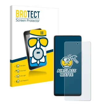 Parte frontale di una confezione del prodotto con il logo del marchio BROTECT. Accanto è raffigurato il dispositivo Samsung Ga