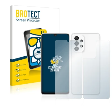 Parte frontale di una confezione del prodotto con il logo del marchio BROTECT. Accanto è raffigurato il dispositivo Samsung Ga