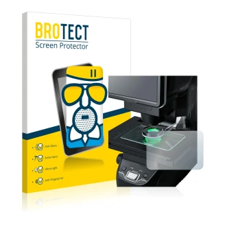 Parte frontale di una confezione del prodotto con il logo del marchio BROTECT. Accanto è raffigurato il dispositivo Keyence IM
