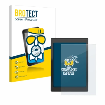 Parte frontale di una confezione del prodotto con il logo del marchio BROTECT. Accanto è raffigurato il dispositivo Boox Nova 