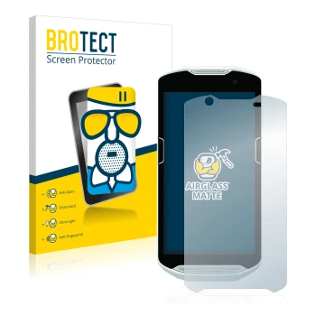 Parte frontale di una confezione del prodotto con il logo del marchio BROTECT. Accanto è raffigurato il dispositivo Zebra TC52