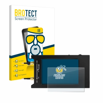 Parte frontale di una confezione del prodotto con il logo del marchio BROTECT. Accanto è raffigurato il dispositivo NanoVNA H4