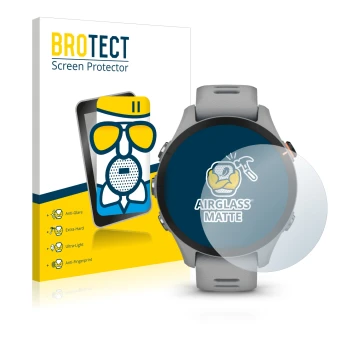 Parte frontale di una confezione del prodotto con il logo del marchio BROTECT. Accanto è raffigurato il dispositivo Garmin For