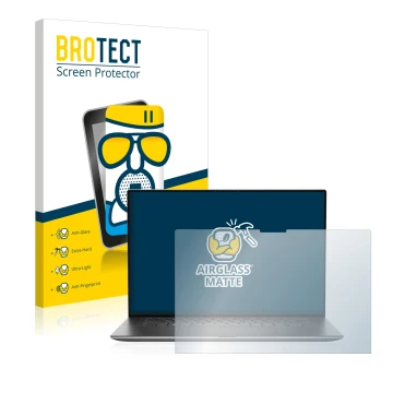 Parte frontale di una confezione del prodotto con il logo del marchio BROTECT. Accanto è raffigurato il dispositivo Dell Preci