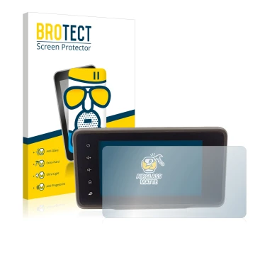 Parte frontale di una confezione del prodotto con il logo del marchio BROTECT. Accanto è raffigurato il dispositivo Dacia Dust