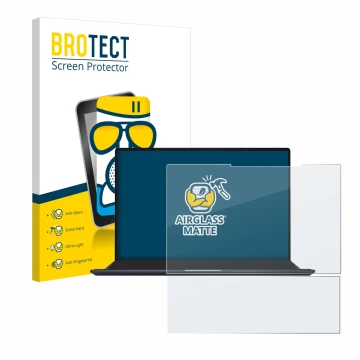 Parte frontale di una confezione del prodotto con il logo del marchio BROTECT. Accanto è raffigurato il dispositivo ASUS ZenBo