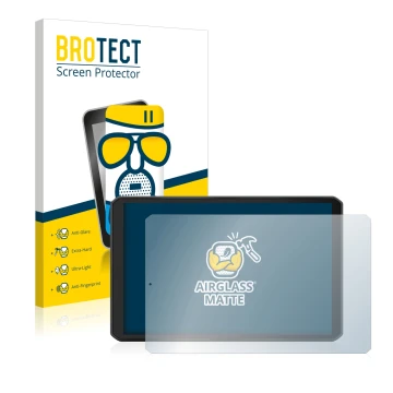 Parte frontale di una confezione del prodotto con il logo del marchio BROTECT. Accanto è raffigurato il dispositivo Garmin dez