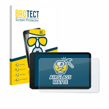 Parte frontale di una confezione del prodotto con il logo del marchio BROTECT. Accanto è raffigurato il dispositivo Garmin Dri