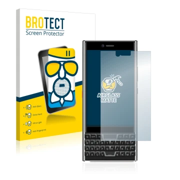 Parte frontale di una confezione del prodotto con il logo del marchio BROTECT. Accanto è raffigurato il dispositivo Unihertz T