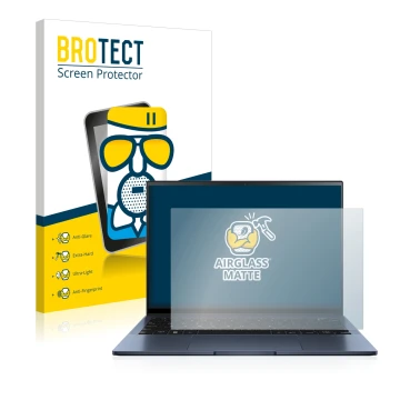Parte frontale di una confezione del prodotto con il logo del marchio BROTECT. Accanto è raffigurato il dispositivo ASUS ZenBo