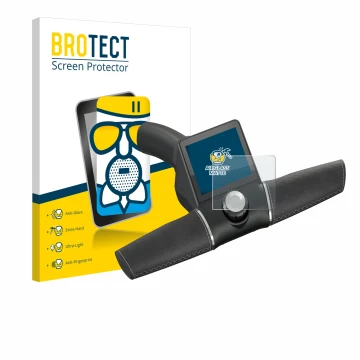 Parte frontale di una confezione del prodotto con il logo del marchio BROTECT. Accanto è raffigurato il dispositivo Motocaddy 