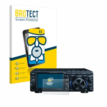 Parte frontale di una confezione del prodotto con il logo del marchio BROTECT. Accanto è raffigurato il dispositivo Yaesu FT-7