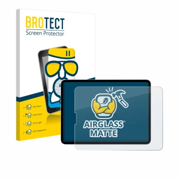 Parte frontale di una confezione del prodotto con il logo del marchio BROTECT. Accanto è raffigurato il dispositivo Apple iPad